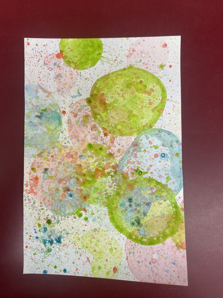 An example of a bubble painting