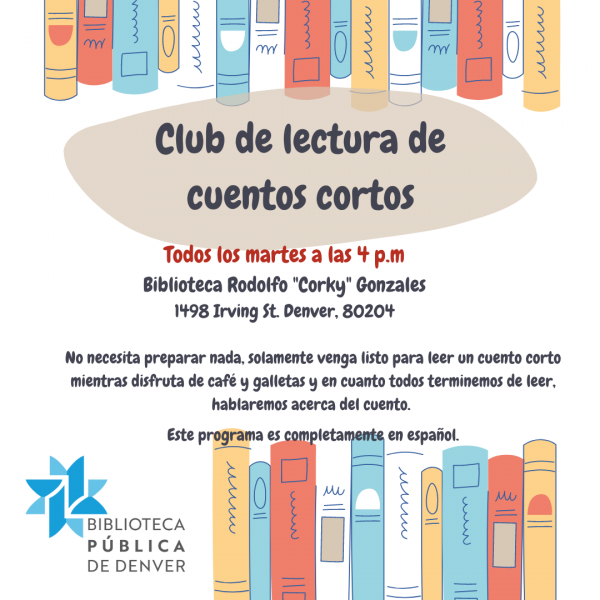 Books and text reading club de lectura de cuentos cortos