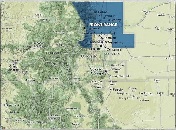 Front Range Colorado Mountains Map : Virtual Field Trip Colorado Front ...